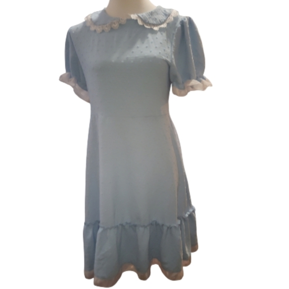 Dolls Kill Dresses & Skirts - Elegant Blue Dress with White Accents